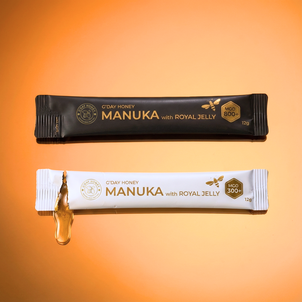 Manuka With Royal Jelly Honey Sticks 25 Pack MGO 300+