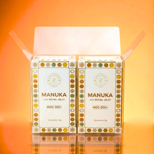 Manuka With Royal Jelly Honey Sticks 25 Pack MGO 300+ (2 Set)