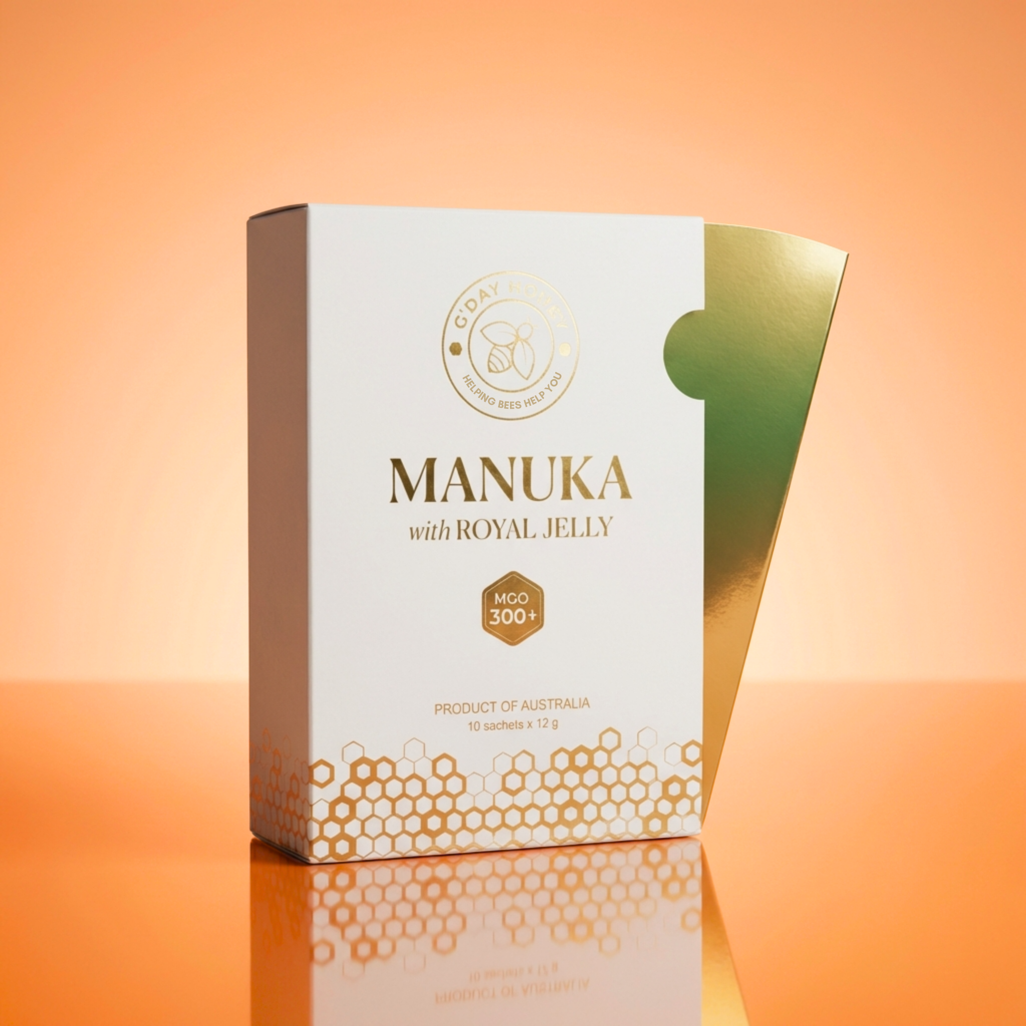 Manuka With Royal Jelly Honey Sticks 10 Pack MGO 300+