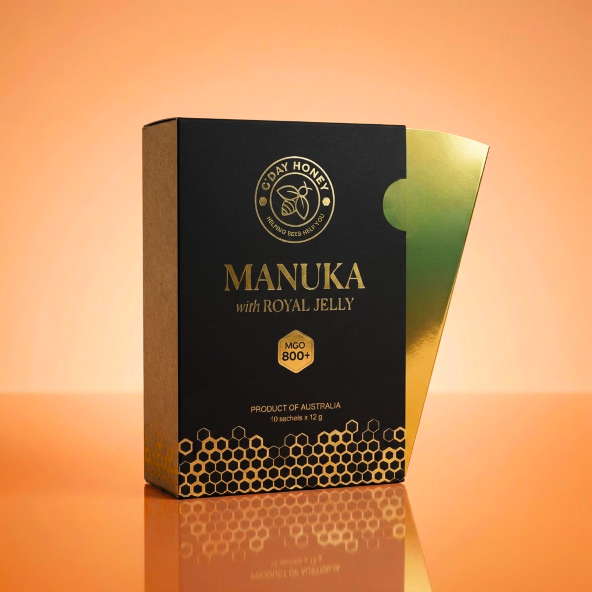 Manuka With Royal Jelly Honey Sticks 10 Pack MGO 800+